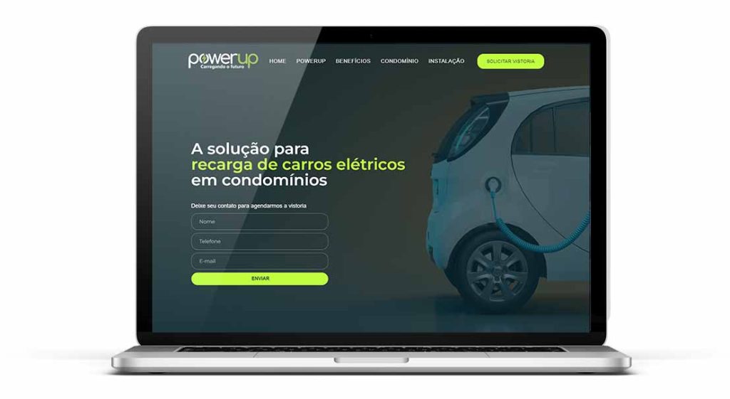 Criação de sites recarga de veículos